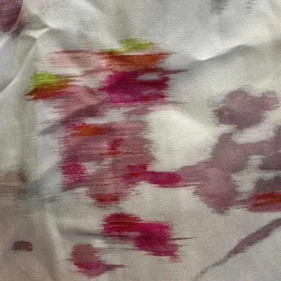 Banana Republic Watercolor Linen Blend Wrap Pencil Skirt Pockets Size 12 Large - Picture 7 of 10